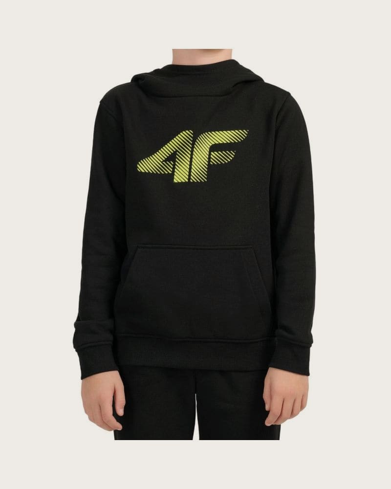 Chlapčenská mikina s kapucňou 4F JUNIOR SWEATSHIRT M2761-20S-DEEP BLACK – fotka 2