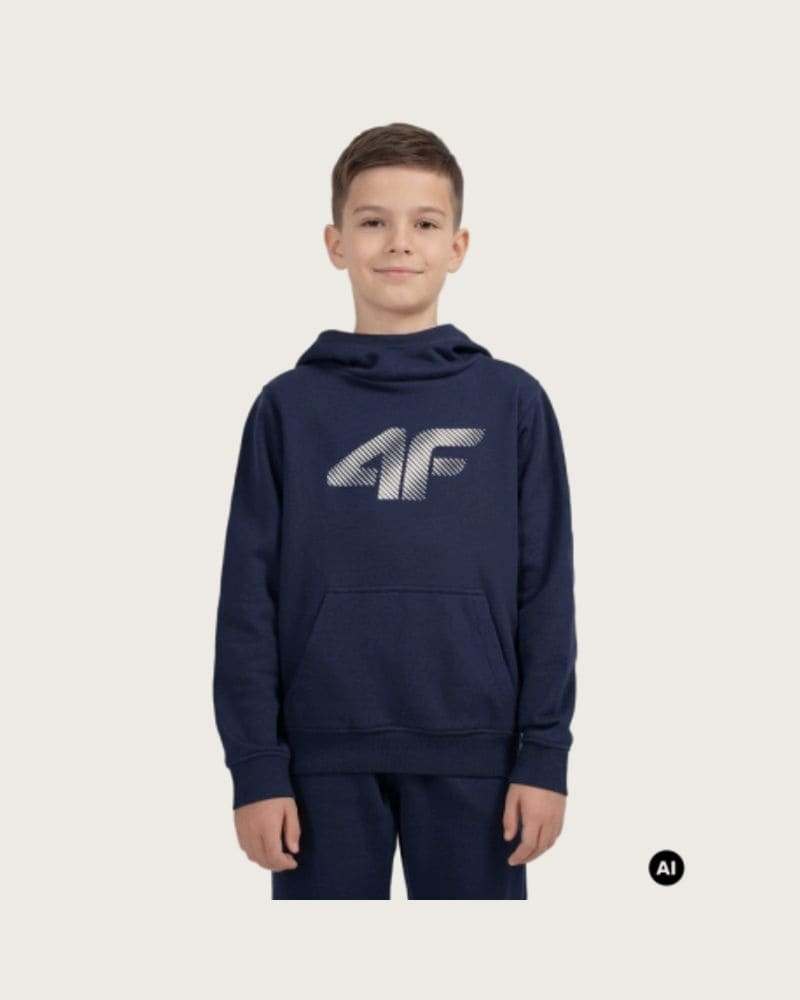 Chlapčenská mikina s kapucňou 4F JUNIOR SWEATSHIRT M2761-31S-NAVY
