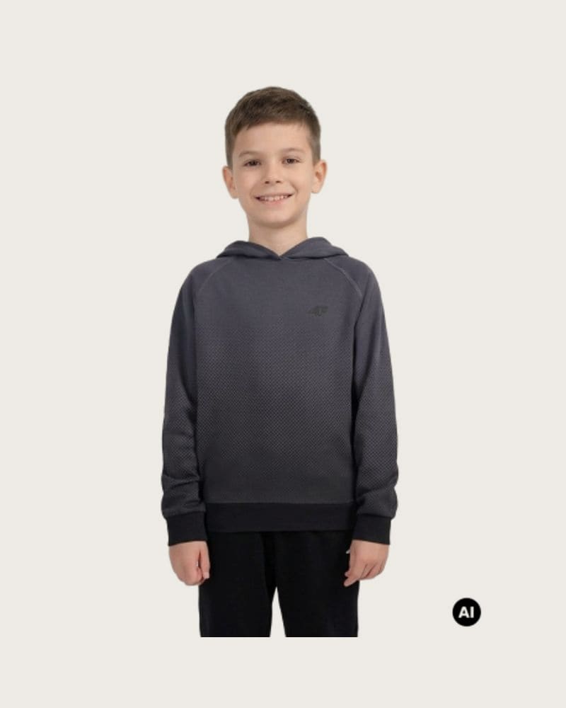 Chlapčenská mikina s kapucňou 4F JUNIOR SWEATSHIRT M2687-95A-MULTICOLOUR 5 ALLOVER