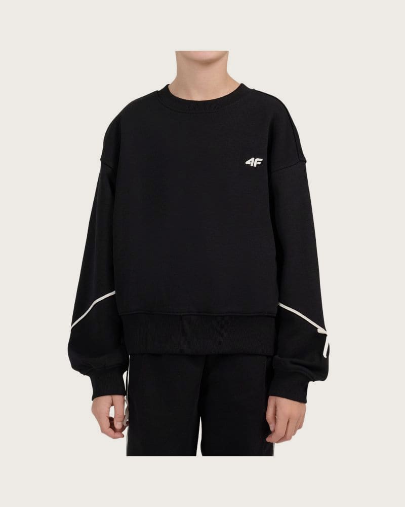 Dievčenská mikina 4F JUNIOR SWEATSHIRT F2696-20S-DEEP BLACK – fotka 2