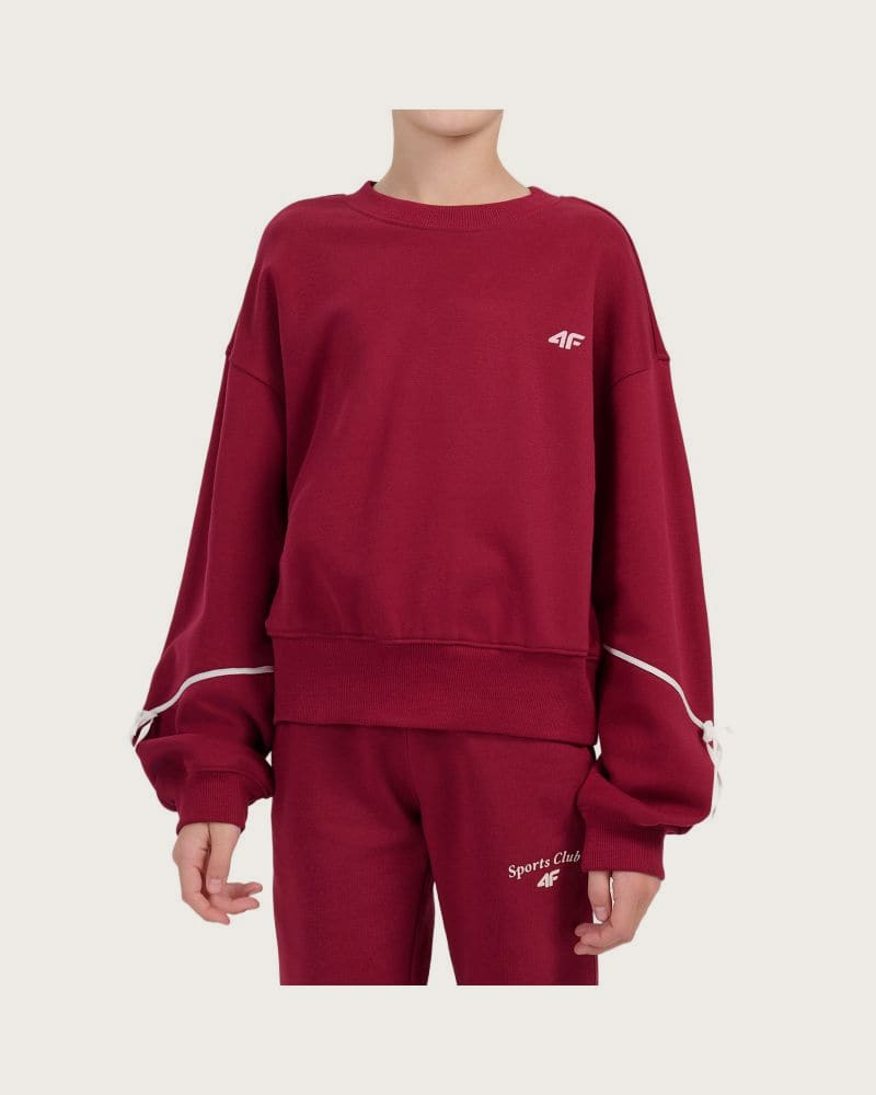 Dievčenská mikina 4F JUNIOR SWEATSHIRT F2696-60S-BURGUNDY – fotka 2
