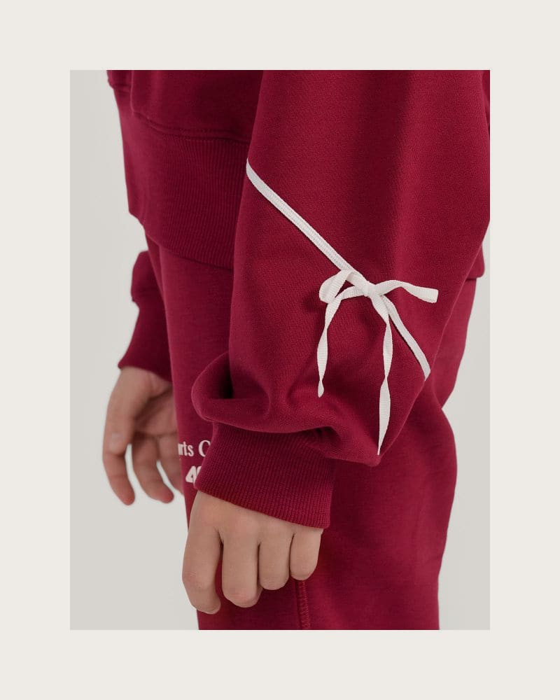 Dievčenská mikina 4F JUNIOR SWEATSHIRT F2696-60S-BURGUNDY – fotka 4