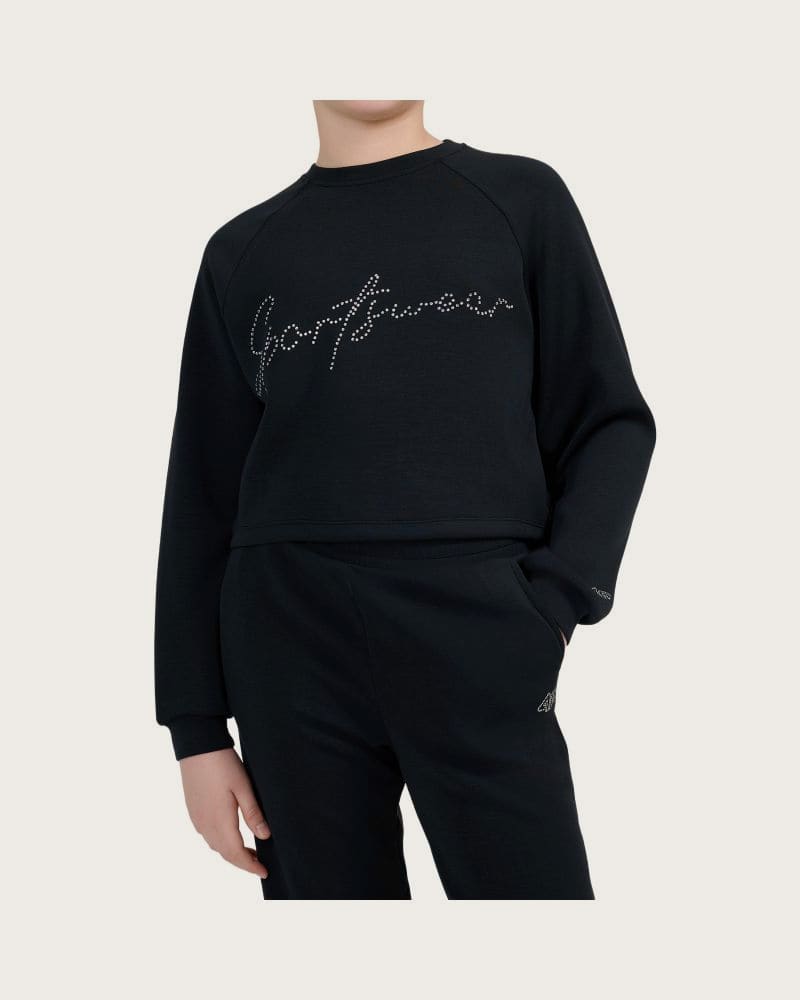 Dievčenská mikina 4F JUNIOR SWEATSHIRT F2705-20S-DEEP BLACK – fotka 2