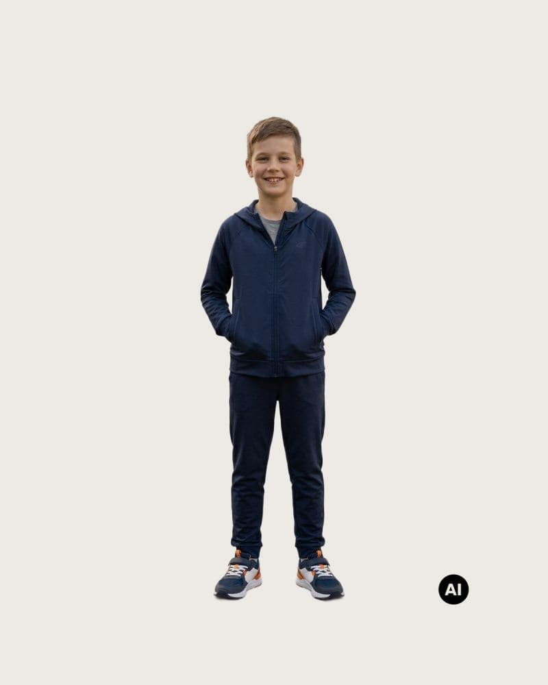 Chlapčenská tréningová mikina so zipsom 4F JUNIOR SWEATSHIRT FNK M0953-31S-NAVY – fotka 5