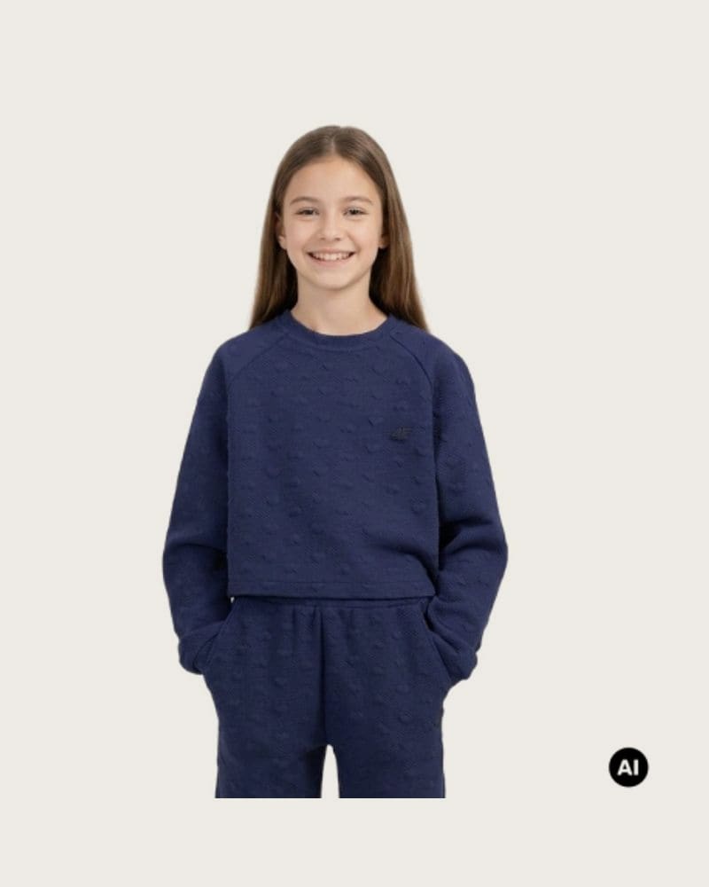 Dievčenská mikina 4F JUNIOR SWEATSHIRT F2768-31S-NAVY
