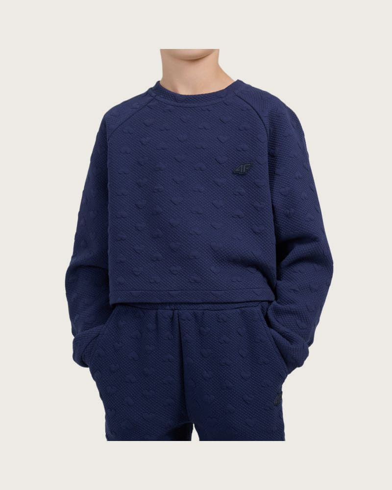 Dievčenská mikina 4F JUNIOR SWEATSHIRT F2768-31S-NAVY – fotka 2