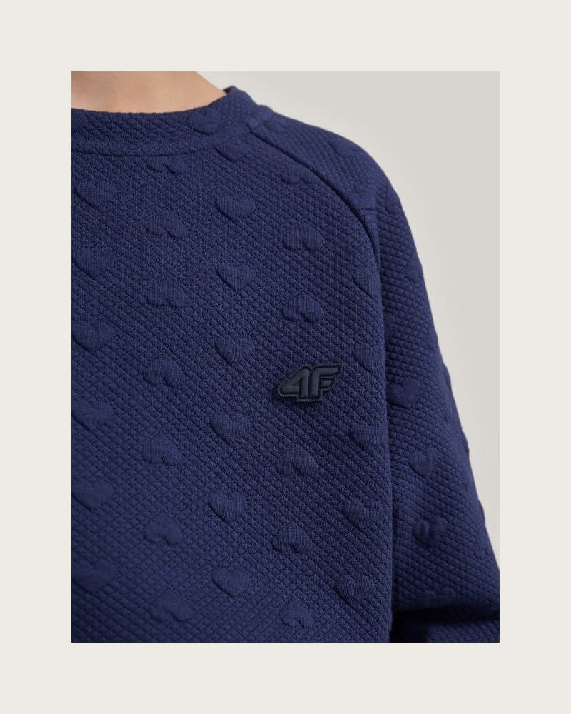 Dievčenská mikina 4F JUNIOR SWEATSHIRT F2768-31S-NAVY – fotka 4