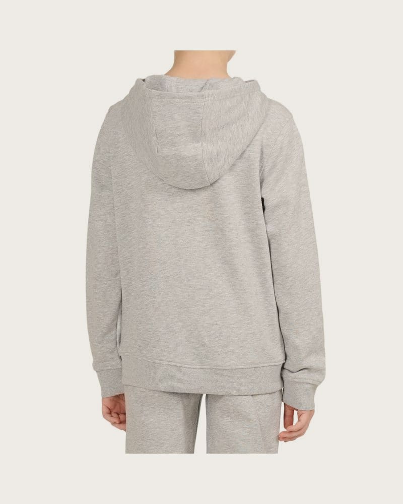 Chlapčenská mikina s kapucňou 4F JUNIOR SWEATSHIRT M2753-27M-COLD LIGHT GREY MELANGE – fotka 3
