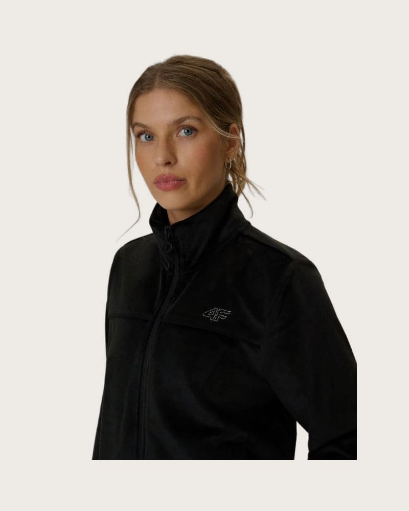Dámska zateplená mikina so zipsom 4F SWEATSHIRT F2660-20S-DEEP BLACK – fotka 2