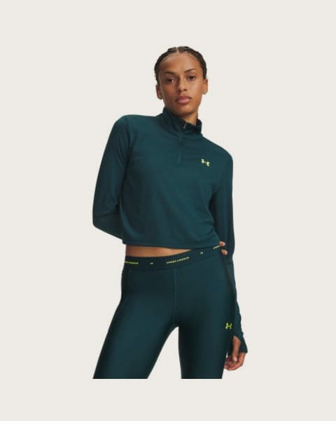 Dámska tréningová mikina s 1 2 zipsom UNDER ARMOUR UA Tech Branded HZ-GRN