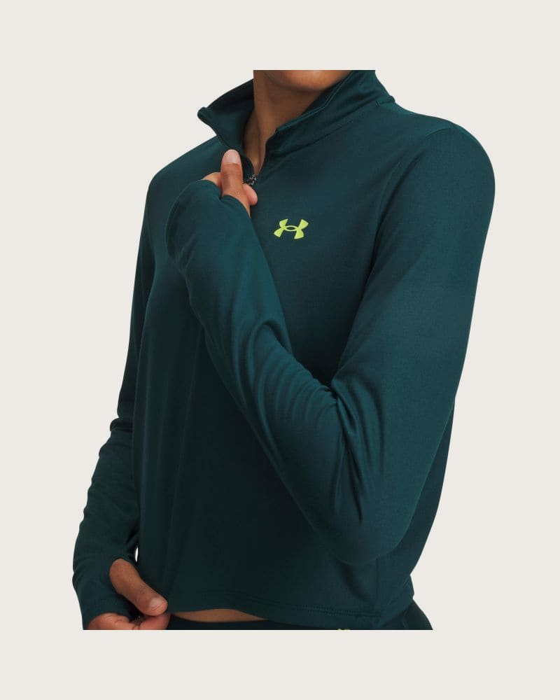 Dámska tréningová mikina s 1 2 zipsom UNDER ARMOUR UA Tech Branded HZ-GRN – fotka 2