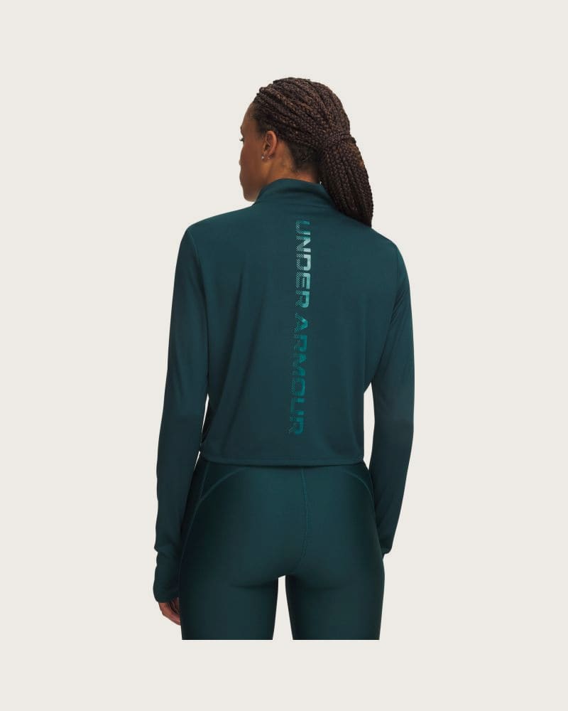 Dámska tréningová mikina s 1 2 zipsom UNDER ARMOUR UA Tech Branded HZ-GRN – fotka 3