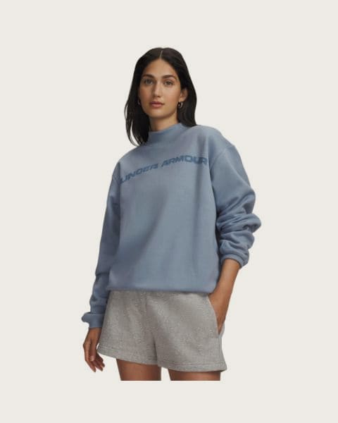 Dámska zateplená mikina UNDER ARMOUR Icon Fleece WM Mock NK-BLU