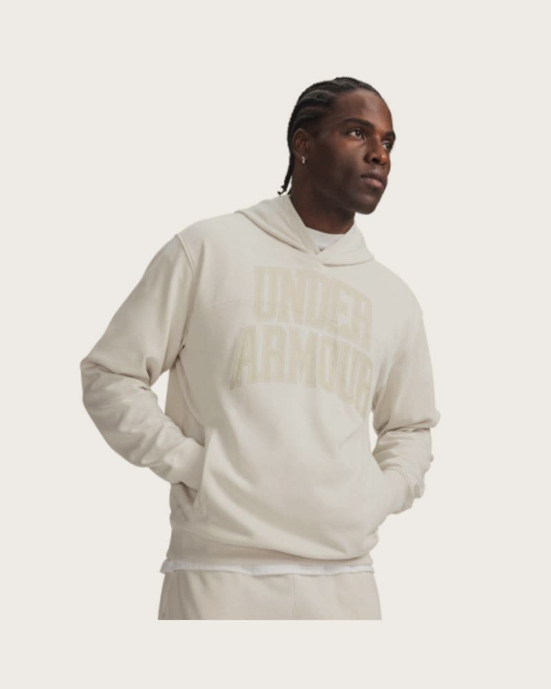 Pánska mikina s kapucňou UNDER ARMOUR UA Rival LW Graphic Hoodie-WHT