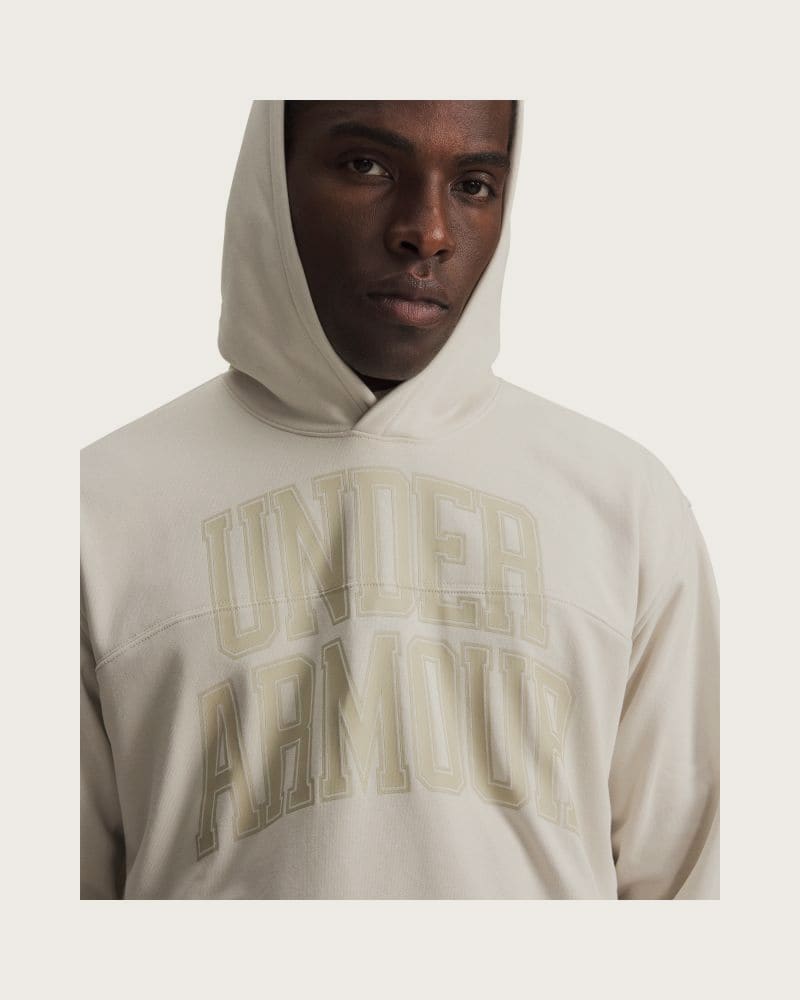 Pánska mikina s kapucňou UNDER ARMOUR UA Rival LW Graphic Hoodie-WHT – fotka 2