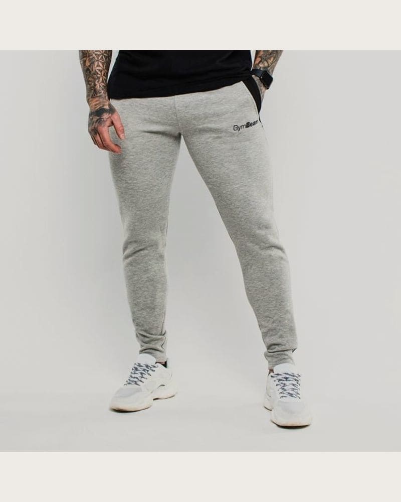 GymBeam Tepláky Slimfit Grey M