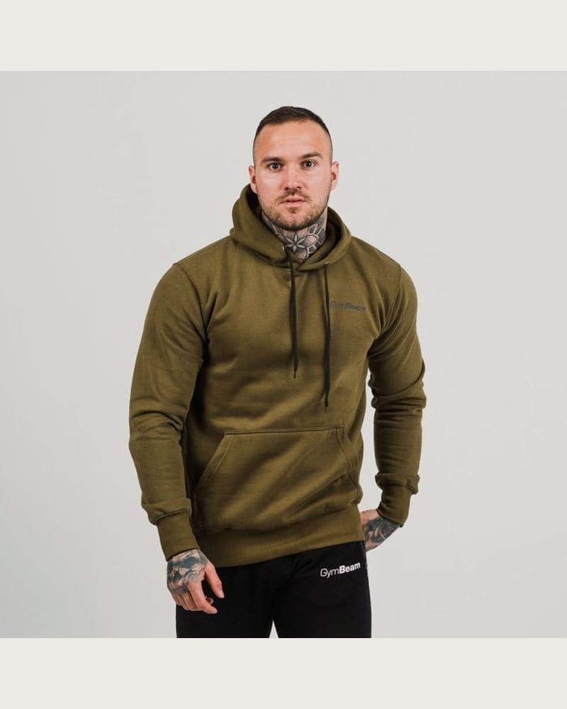 GymBeam Mikina Athlete Military Green Black S