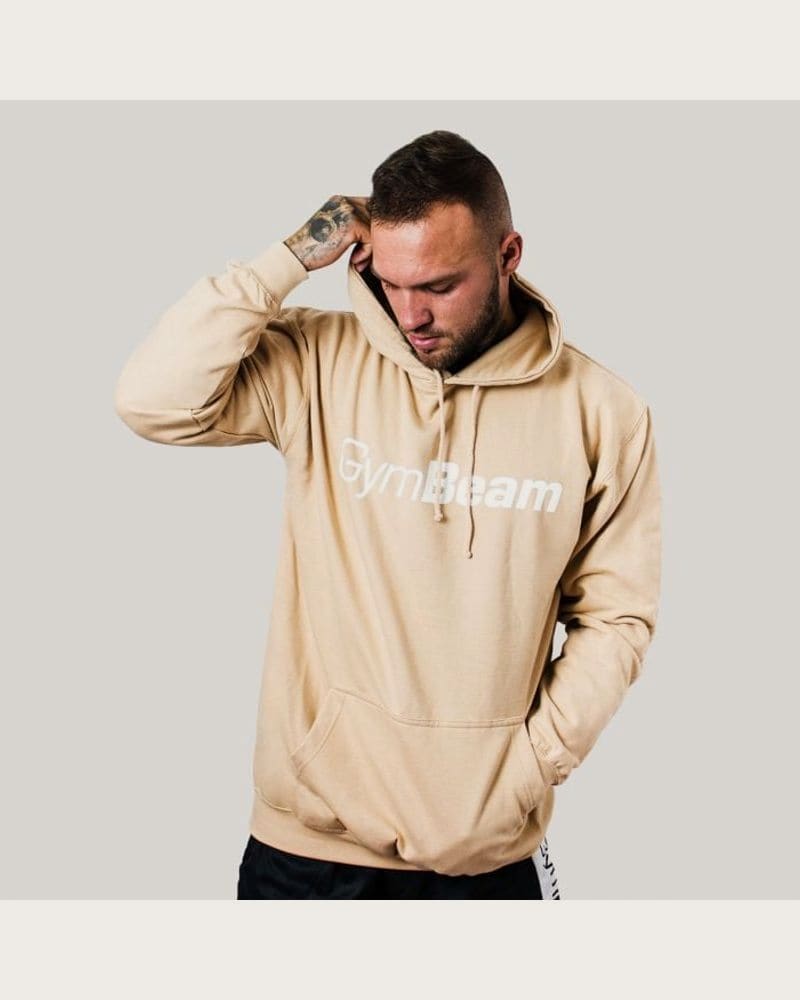 GymBeam Mikina PRO Hoodie Sand S
