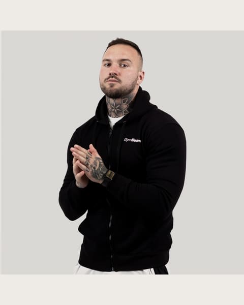 GymBeam Mikina Zipper Hoodie Black M