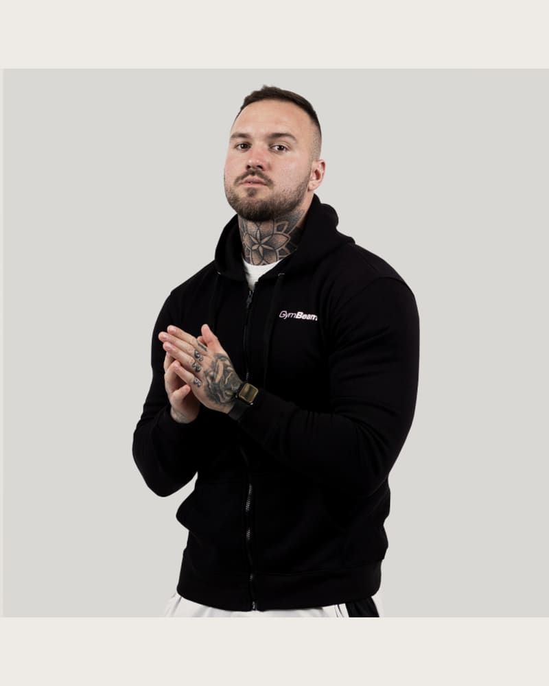 GymBeam Mikina Zipper Hoodie Black M