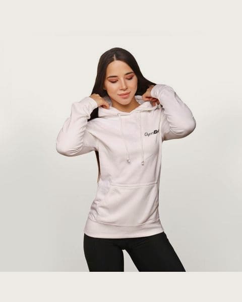 GymBeam Dámska mikina PRO Hoodie White XS