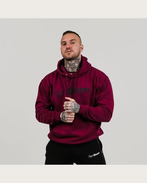 GymBeam Mikina PRO Hoodie Burgundy S