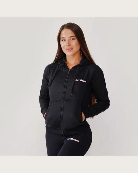 GymBeam Dámska mikina Zipper Hoodie Black XS