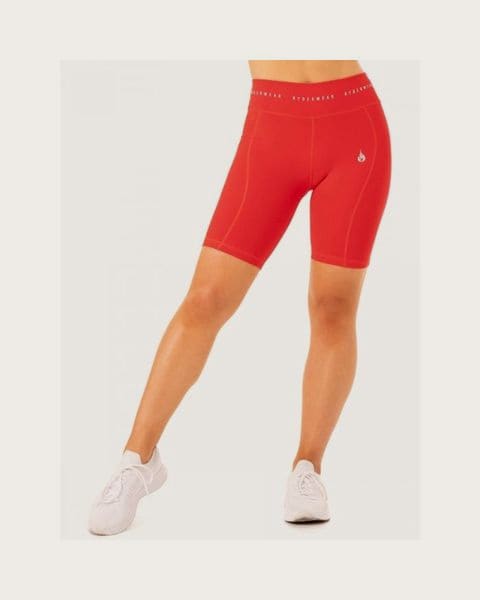 Ryderwear Dámske High Waisted Bike Shorts Reflex Red XS