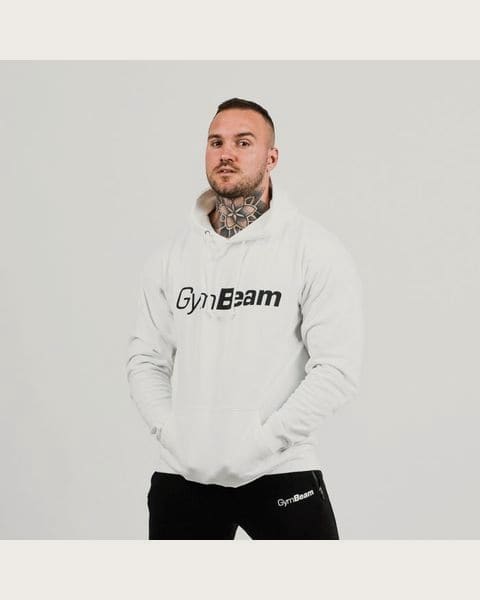 GymBeam Mikina PRO Hoodie White SS