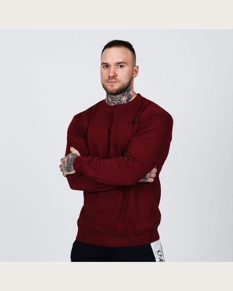GymBeam Mikina Basic Jumper Burgundy SS