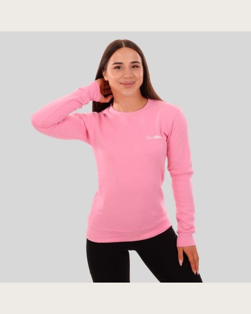 GymBeam Dámska mikina Basic Jumper Baby Pink MM