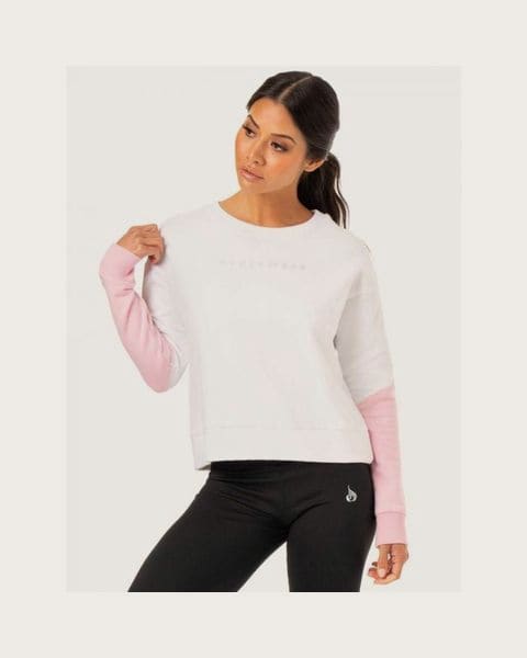 Ryderwear Dámska mikina Hybrid Pullover White Pink XSXS