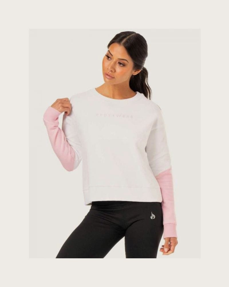 Ryderwear Dámska mikina Hybrid Pullover White Pink XSXS