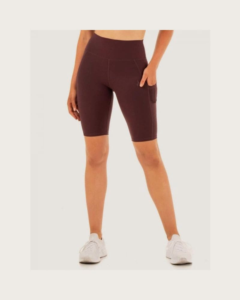 Ryderwear Dámske biker šortky s vreckami Reset High Waisted Chocolate XS
