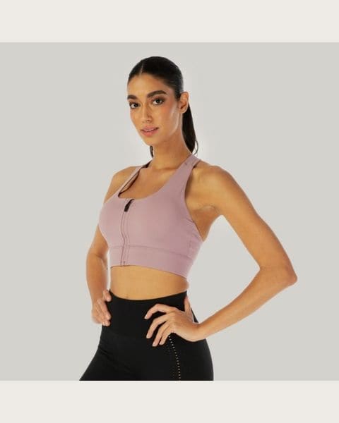 SQUATWOLF Športová podprsenka Zip Up Infinity Elderberry S