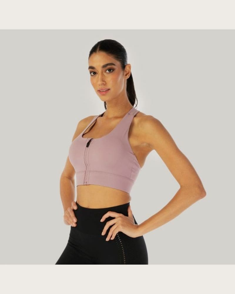 SQUATWOLF Športová podprsenka Zip Up Infinity Elderberry S