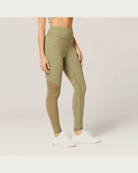 SQUATWOLF Dámske legíny Mesh Insert Green XS