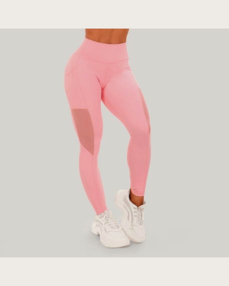 GymBeam Dámske legíny Mesh Panel pink SS