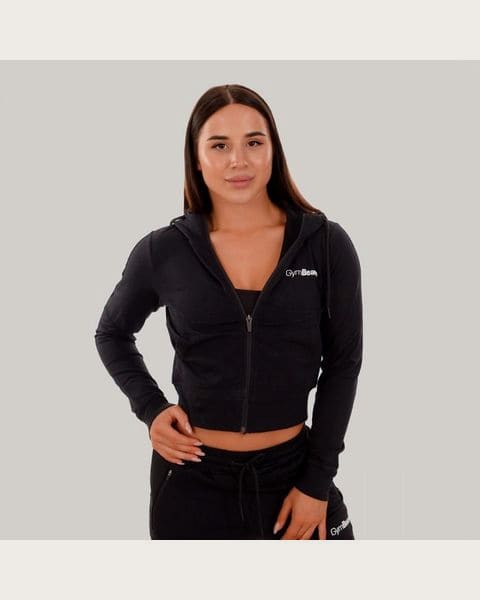 GymBeam Dámska mikina Zip-up TRN black MM