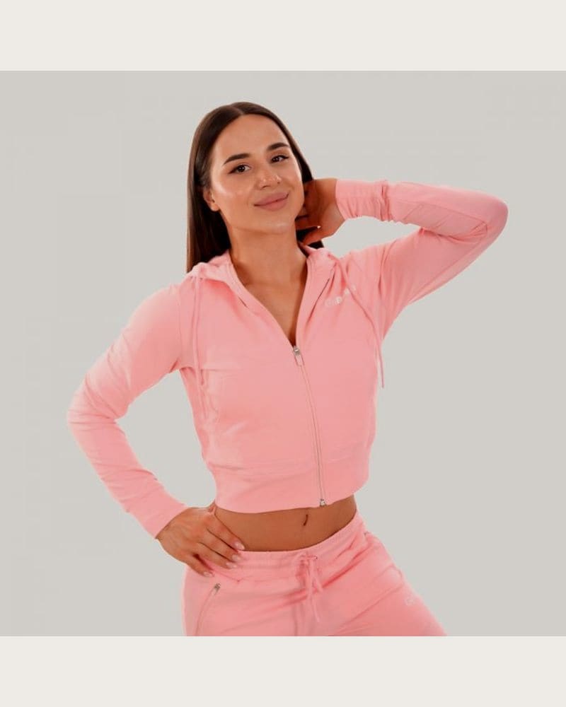GymBeam Dámska mikina Zip-up TRN pink MM