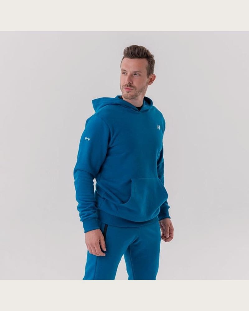 NEBBIA Pánska mikina Pouch Pocket Blue XXLXXL