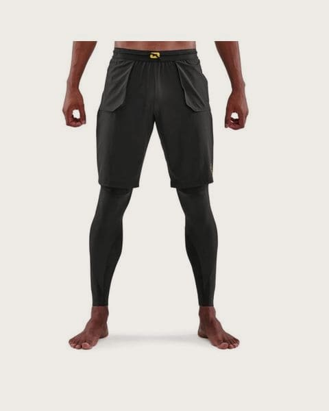 SKINS Kompresné legíny Series-5 Travel and Recovery Black XXLXXL