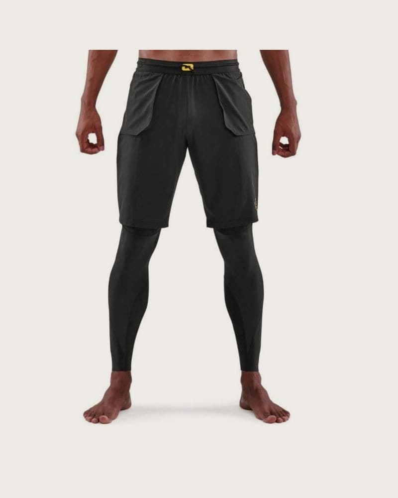 SKINS Kompresné legíny Series-5 Travel and Recovery Black XXLXXL