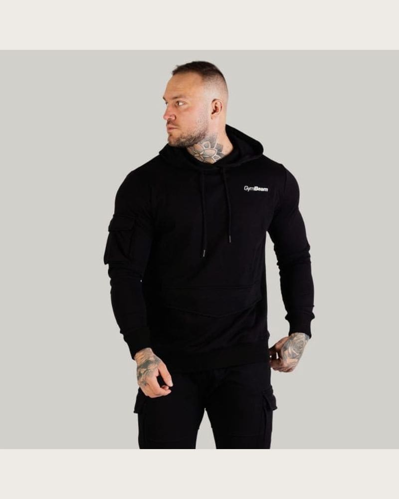 GymBeam Mikina TRN Hoodie Black MM