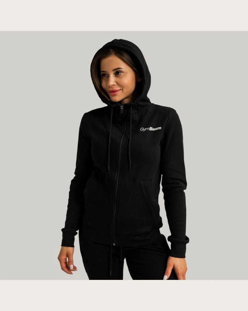 GymBeam Dámska mikina so zipsom Limitless Black XLXL