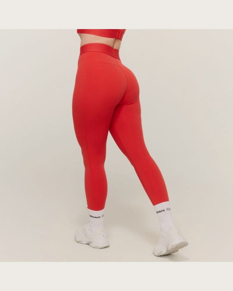 GymBeam Dámske legíny Limitless Hot Red XSXS