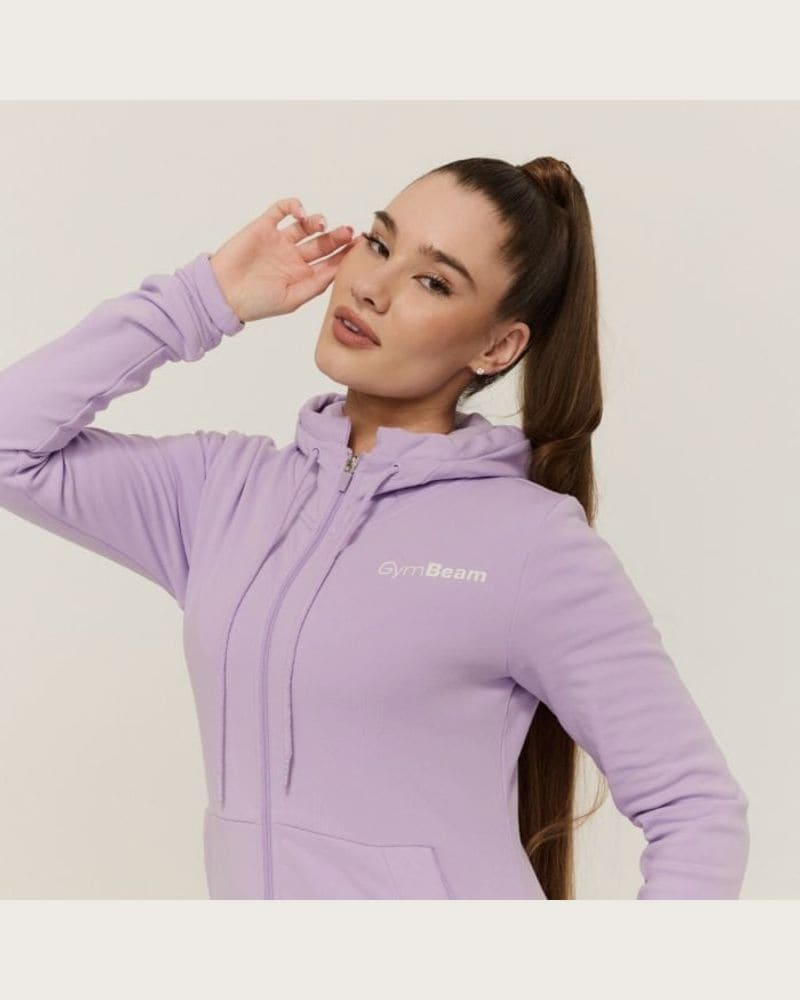 GymBeam Dámska mikina so zipsom Limitless Lavender XSXS