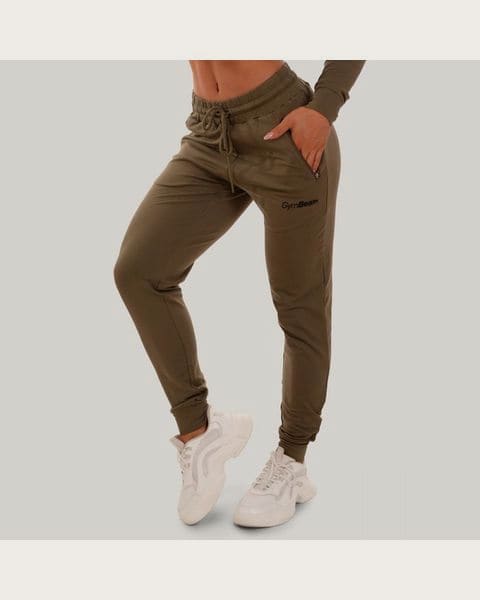 GymBeam Dámske tepláky TRN olive XXLXXL