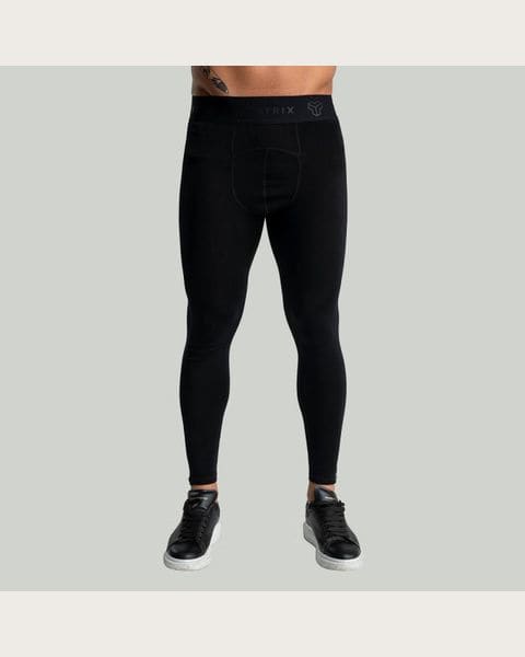 STRIX Pánske legíny MERINO I Black MM