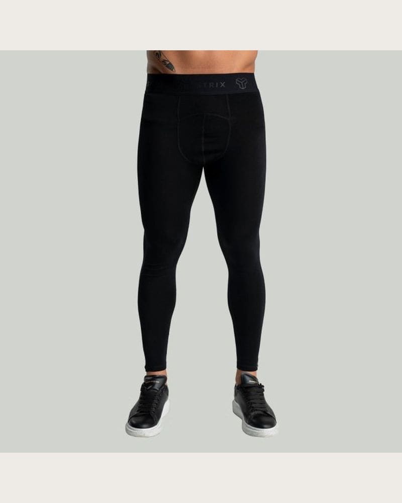 STRIX Pánske legíny MERINO I Black MM